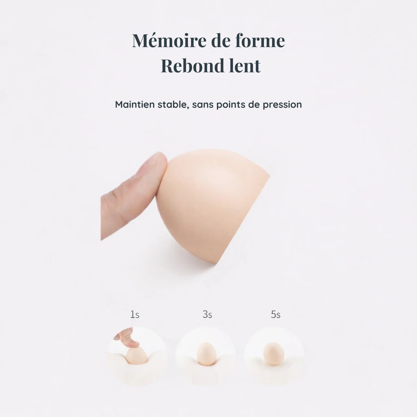 Coussin pour genoux LadyErgo en mousse à mémoire de forme, soutien stable et rebond lent