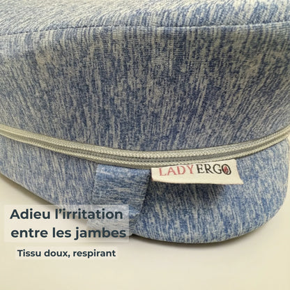 Coussin pour genoux LadyErgo avec housse douce et respirante, réduction des irritations nocturnes