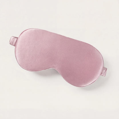 Masque de sommeil en soie LadyErgo coloris rose poudré, soie naturelle pour le confort nocturne
